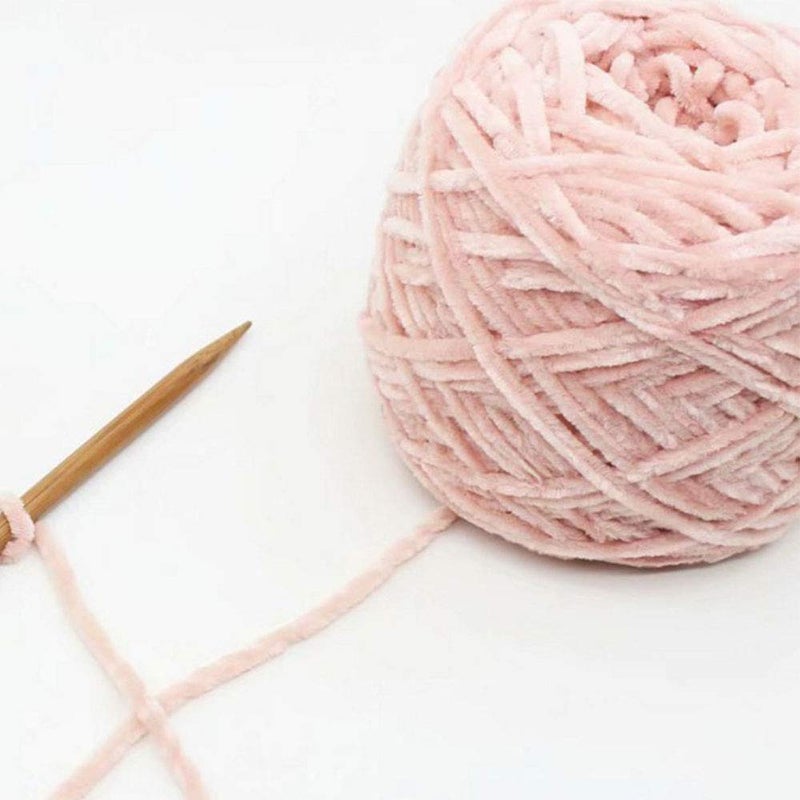 Clisil Fluffy Velvet Chenille Yarn - 8oz/250g DIY Crocheting & Knitting - Blue - Image 3